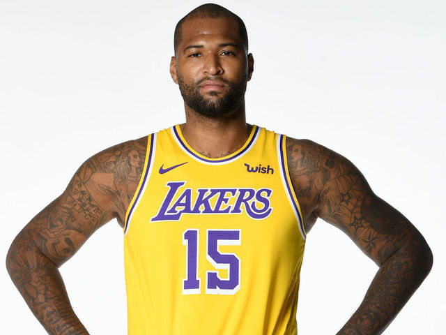 EL SEGUNDO, CA - SEPTEMBER 27: DeMarcus Cousins #15 of the Los Angeles Lakers poses for a portrait during media day on September 27, 2019 at the UCLA Health Training Center in El Segundo, California. NOTE TO USER: User expressly acknowledges and agrees that, by downloading and/or using this photograph, user is consenting to the terms and conditions of the Getty Images License Agreement. Mandatory Copyright Notice: Copyright 2019 NBAE