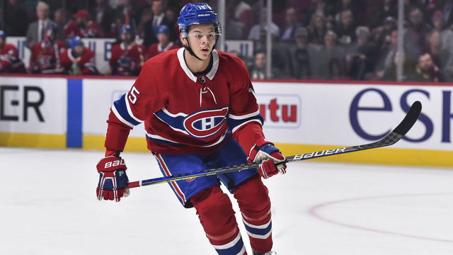 MONTREAL, QC - OCTOBER 17: Jesperi Kotkaniemi #15 of the Montreal Canadiens skates against the Minnesota Wild during the first period at the Bell Centre on October 17, 2019 in Montreal, Canada. The Montreal Canadiens defeated the Minnesota Wild 4-0.