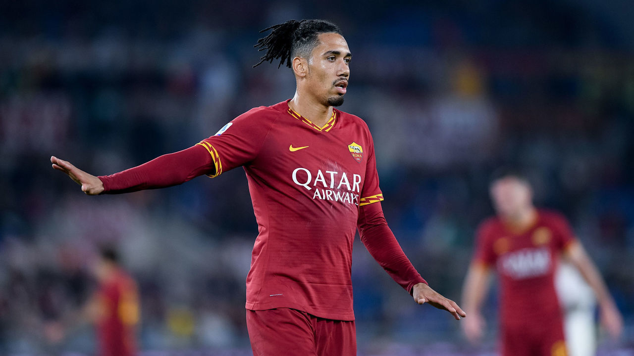 Chris Smalling of AS Roma during the Serie A match between AS Roma and AC Milan at Stadio Olimpico, Rome, Italy on 27 October 2019.