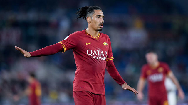 Chris Smalling of AS Roma during the Serie A match between AS Roma and AC Milan at Stadio Olimpico, Rome, Italy on 27 October 2019.