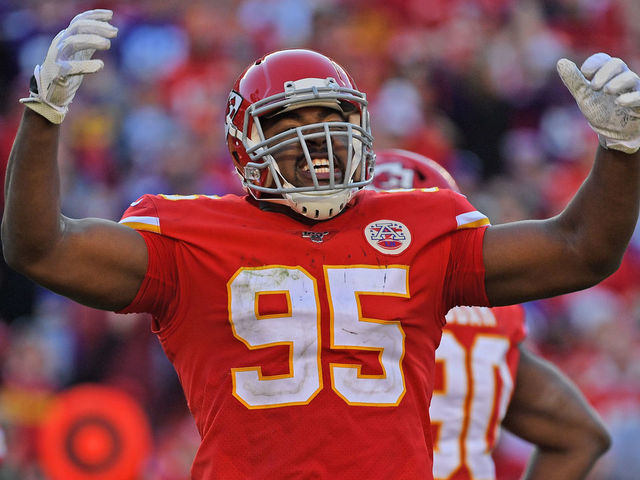 Kansas City Chiefs defensive tackle Chris Jones (95) in action