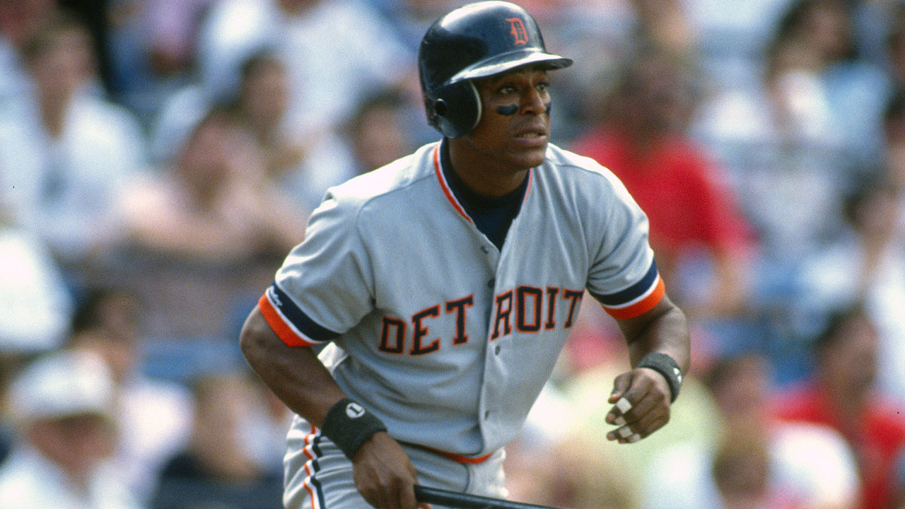 BALTIMORE, MD - CIRCA 1984: Lou Whitaker #1 of the Detroit Tigers bats against the Baltimore Orioles during an Major League Baseball game circa 1984 at Memorial Stadium in Baltimore, Maryland. Whitaker played for the Tigers from 1977-95.