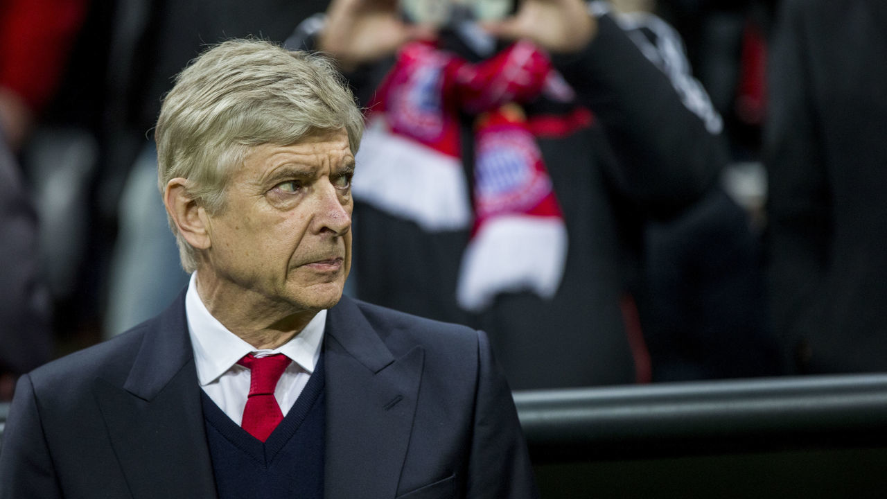 MUNICH, GERMANY - FEBRUARY 15: Headcoach Arsene Wenger of Arsenal FC before the UEFA Champions League Round of 16 first leg match between FC Bayern Muenchen and Arsenal FC at Allianz Arena on February 15, 2017 in Munich, Germany.