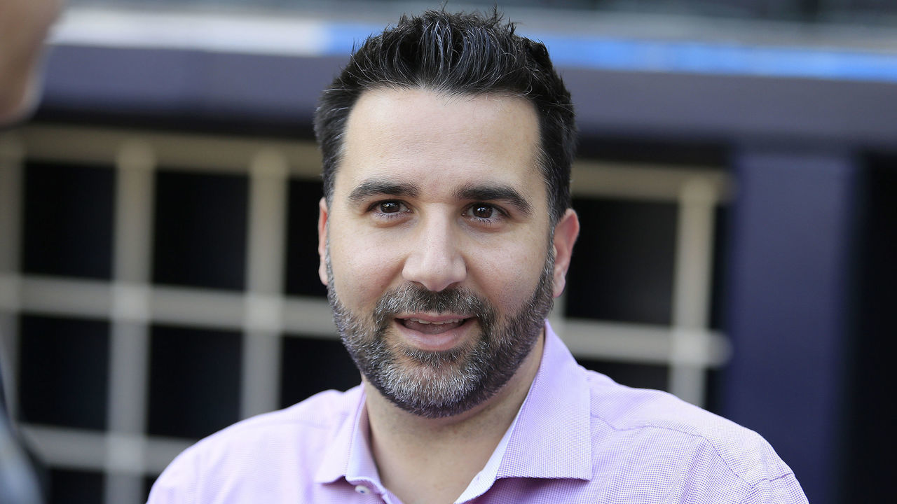 ATLANTA, GA - JULY 04: Executive Vice President, General Manager of The Braves, Alex Anthopoulos, prior to the regular season MLB game between the Braves and Phillies on July 4, 2019 at SunTrust Park in Atlanta, GA.