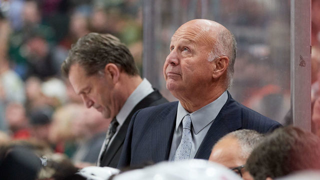 ST PAUL, MINNESOTA - OCTOBER 20: Head coach Claude Julien of the Montreal Canadiens looks on during the game against the Minnesota Wild at Xcel Energy Center on October 20, 2019 in St Paul, Minnesota. The Wild defeated the Canadiens 4-3.
