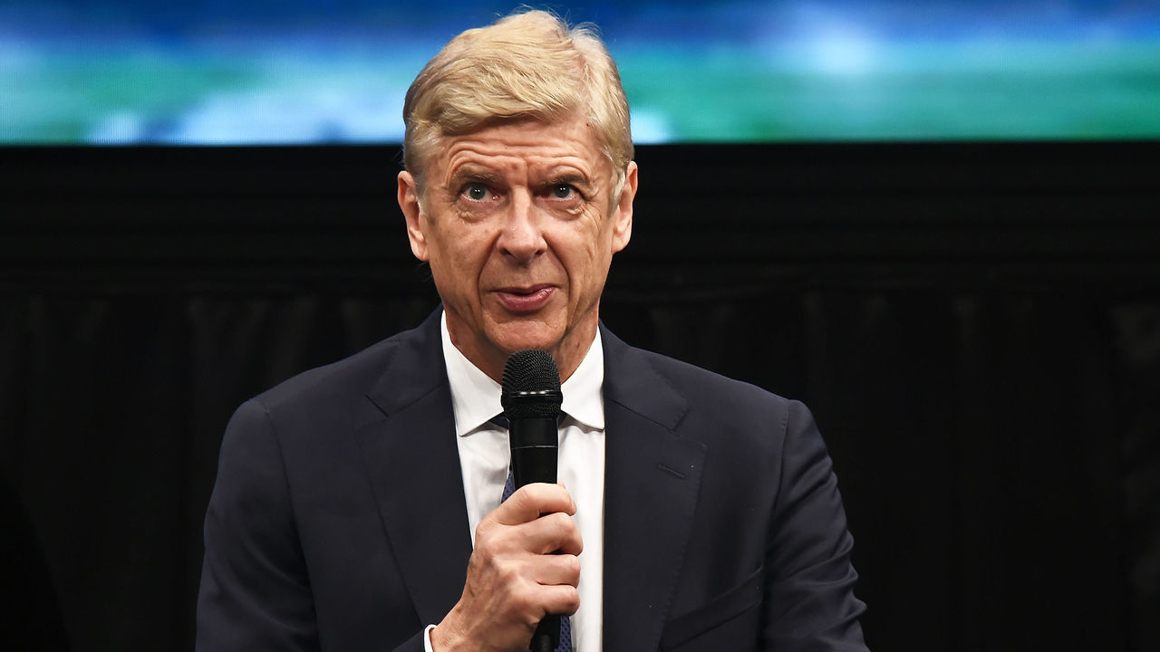 TOKYO, JAPAN - OCTOBER 24: Arsene Wenger speaks to the media at Yoshimoto Hall on October 24, 2019 in Tokyo, Japan.