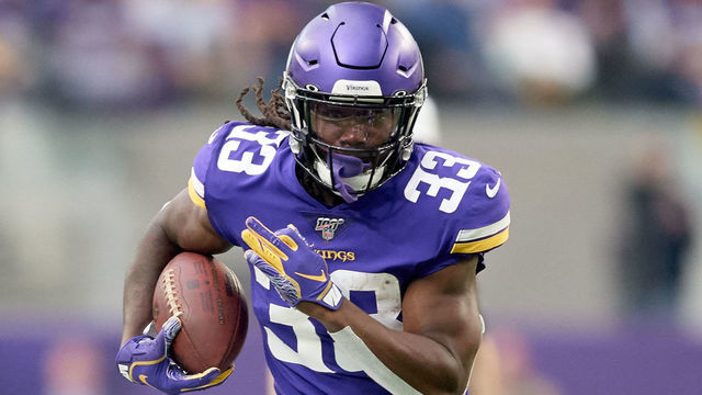 MINNEAPOLIS, MINNESOTA - OCTOBER 13: Dalvin Cook #33 of the Minnesota Vikings carries the ball against the Philadelphia Eagles during the game at U.S. Bank Stadium on October 13, 2019 in Minneapolis, Minnesota. The Vikings defeated the Eagles 38-20.