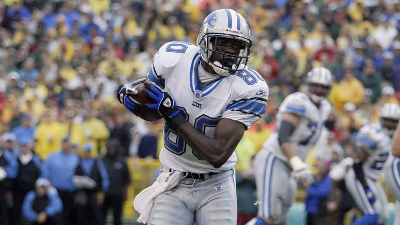 GREEN BAY, WI - SEPTEMBER 14: Detroit Lions wide receiver Charles Rogers during a 31 to 6 loss to the Green Bay Packers on 09/14/2003 at Lambeau Field in Green Bay.