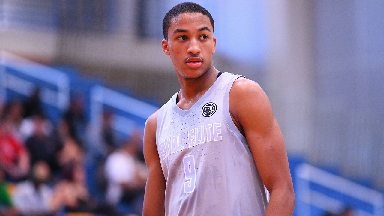 LOS ANGELES, CA - AUGUST 10: Nimari Burnett looks on during the Nike Academy Showcase Game on August 10, 2019 at the Los Angeles Southwest College in Los Angeles, CA.