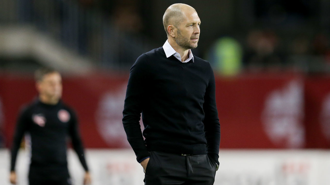 TORONTO, ON - OCTOBER 15: Gregg Berhalter head coach of the United States during a game between Canada and USMNT at BMO Field on October 15, 2019 in Toronto, Canada.