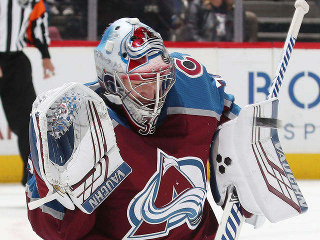 DENVER, COLORADO - NOVEMBER 09: Goaltender Pavel Francouz #39 of the Colorado Avalanche makes a save against the Columbus Blue Jackets at Pepsi Center on November 09, 2019 in Denver, Colorado.
