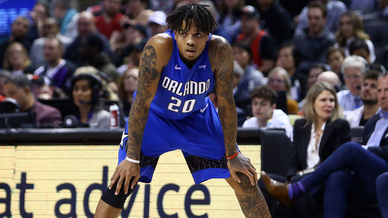 TORONTO, ON - OCTOBER 28: Markelle Fultz #20 of the Orlando Magic looks on during the second half of an NBA game against the Toronto Raptors at Scotiabank Arena on October 28, 2019 in Toronto, Canada.