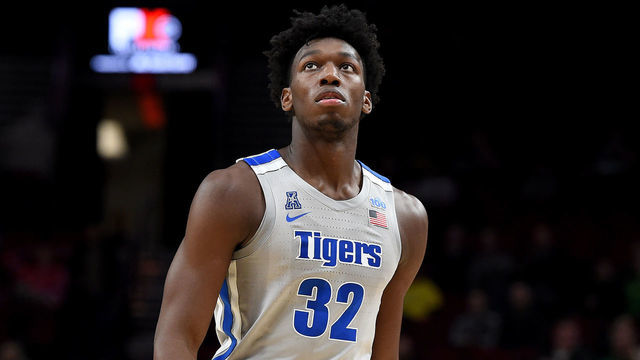 PORTLAND, OREGON - NOVEMBER 12: James Wiseman #32 of the Memphis Tigers walks up court during the first half of the game against the Oregon Ducks between the Oregon Ducks and Memphis Grizzlies at Moda Center on November 12, 2019 in Portland, Oregon.
