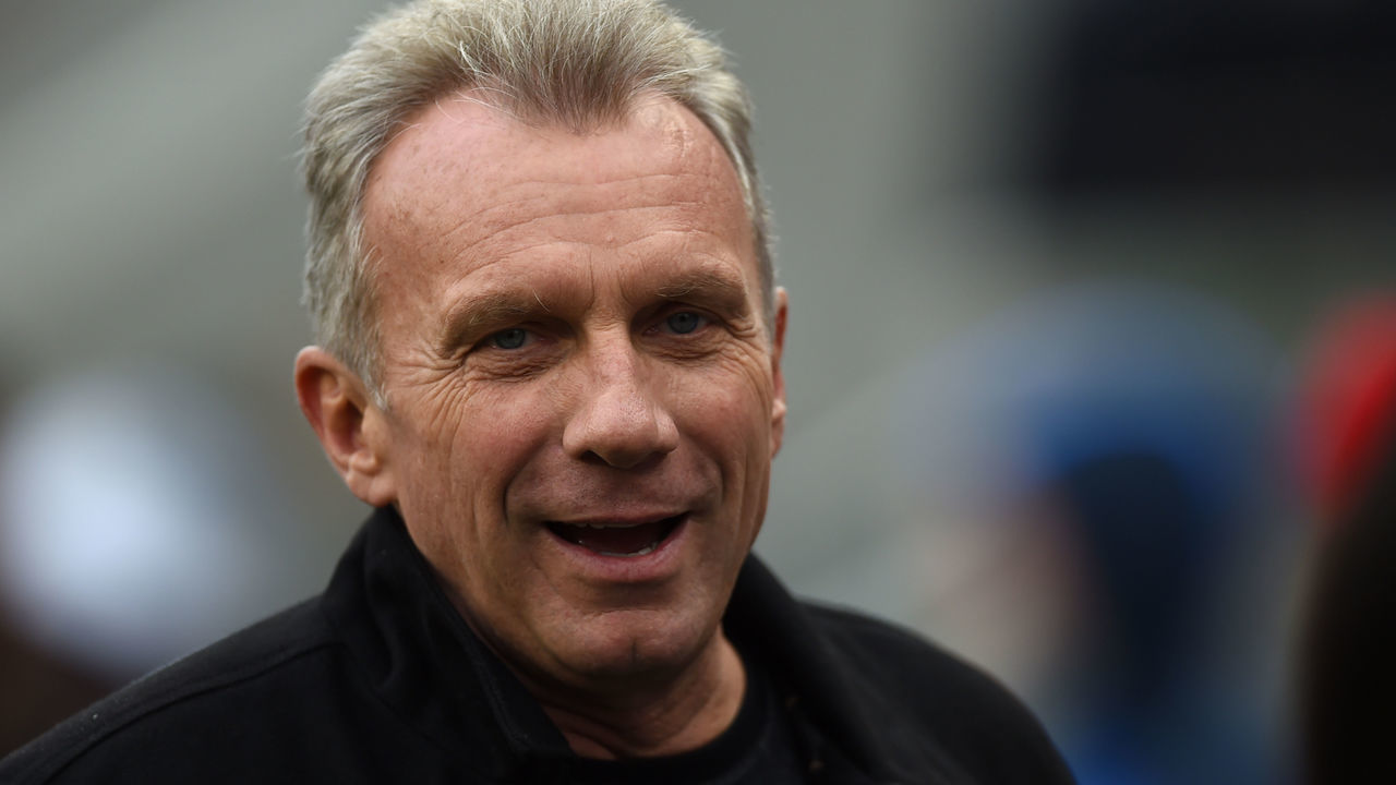 SANTA CLARA, CA - DECEMBER 20: Former San Francisco 49ers quarterback Joe Montana looks on from the sidelines during the NFL game between the San Francisco 49ers and the Cincinnati Bengals at Levi's Stadium on December 20, 2015 in Santa Clara, California.