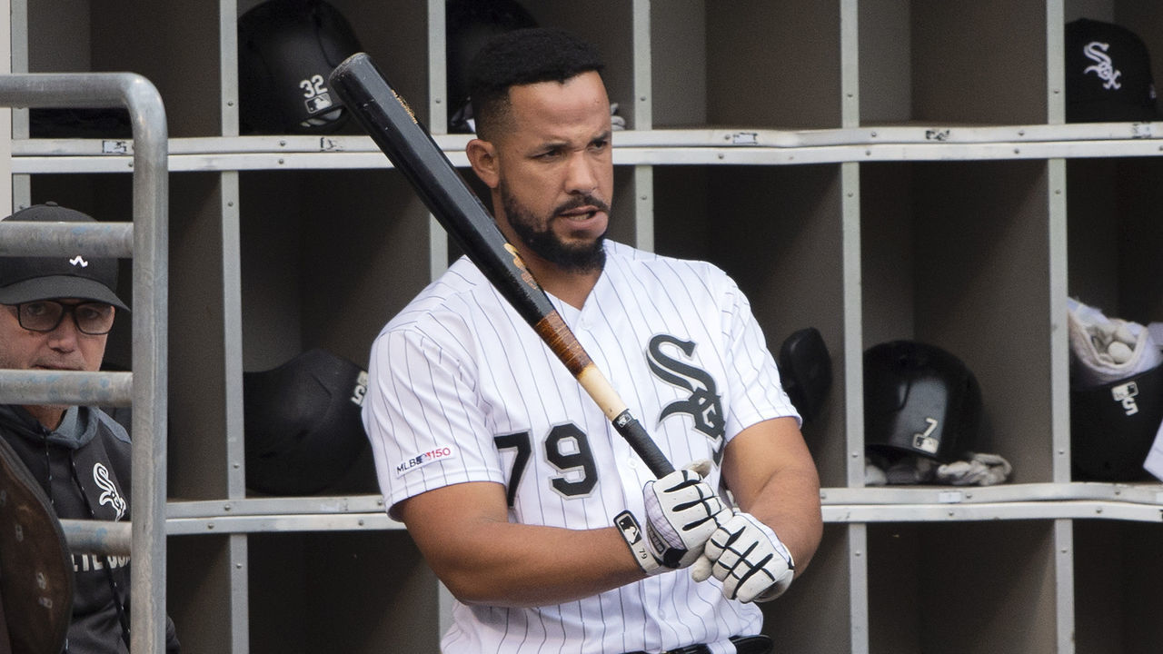 CHICAGO - SEPTEMBER 28: Jose Abreu #79 of the Chicago White Sox looks on against the Detroit Tigers during the first game of a double header on September 28, 2019 at Guaranteed Rate Field in Chicago, Illinois.
