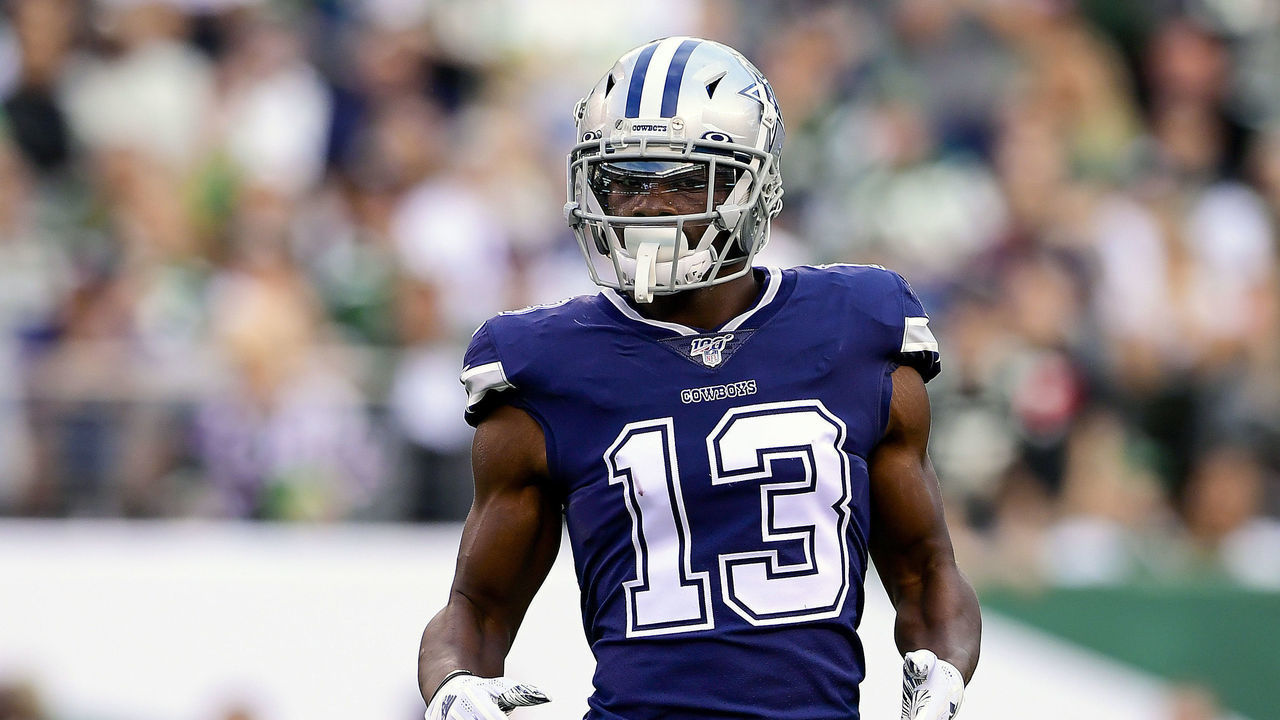 EAST RUTHERFORD, NEW JERSEY - OCTOBER 13: Michael Gallup #13 of the Dallas Cowboys in action against the New York Jets at MetLife Stadium on October 13, 2019 in East Rutherford, New Jersey.