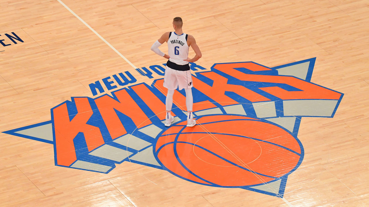 NEW YORK, NY - NOVEMBER 14: Kristaps Porzingis #6 of the Dallas Mavericks looks on during a game against the New York Knicks on November 14, 2019 at Madison Square Garden in New York City, New York. Mandatory Copyright Notice: Copyright 2019 NBAE
