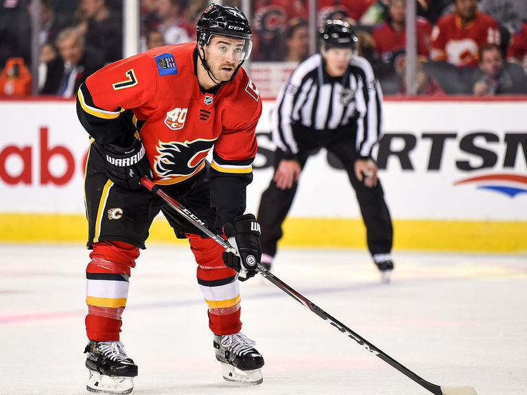 No timetable for Brodie's return to Flames after collapsing at practice ...