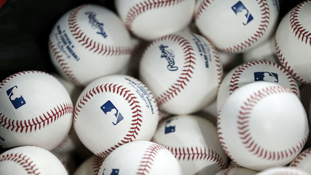 HOUSTON, TX - OCTOBER 30: A bag of baseballs is seen on the field before Game Seven of the 2019 World Series between the Houston Astros and the Washington Nationals at Minute Maid Park on October 30, 2019 in Houston, Texas.
