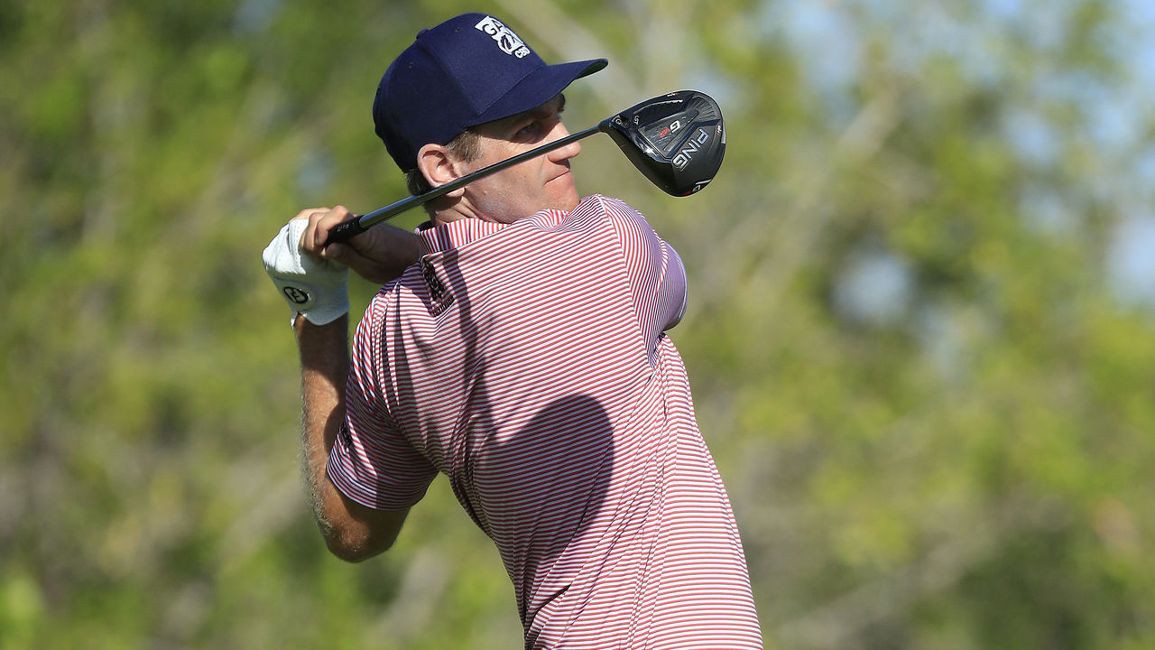 PLAYA DEL CARMEN, MEXICO - NOVEMBER 17: Brendon Todd of the United States watches his drive on the second hole during the third round of the Mayakoba Golf Classic at El Camaleon Mayakoba Golf Course on November 17, 2019 in Playa del Carmen, Mexico.