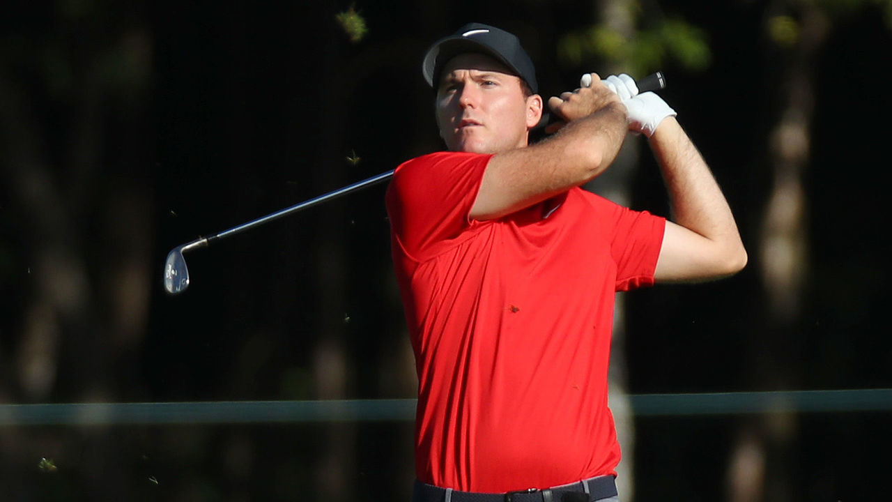 PLAYA DEL CARMEN, MEXICO - NOVEMBER 16: Russell Henley of the United States plays a shot on the ninth hole during the second round of the Mayakoba Golf Classic at El Camaleon Mayakoba Golf Course on November 16, 2019 in Playa del Carmen, Mexico.