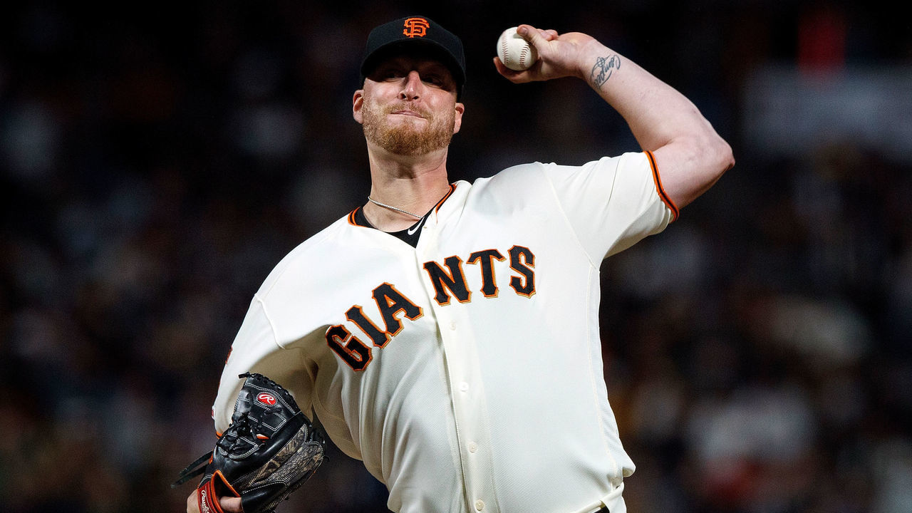 SAN FRANCISCO, CA - AUGUST 13: Will Smith #13 of the San Francisco Giants pitches against the Oakland Athletics during the ninth inning at Oracle Park on August 13, 2019 in San Francisco, California. The San Francisco Giants defeated the Oakland Athletics 3-2.