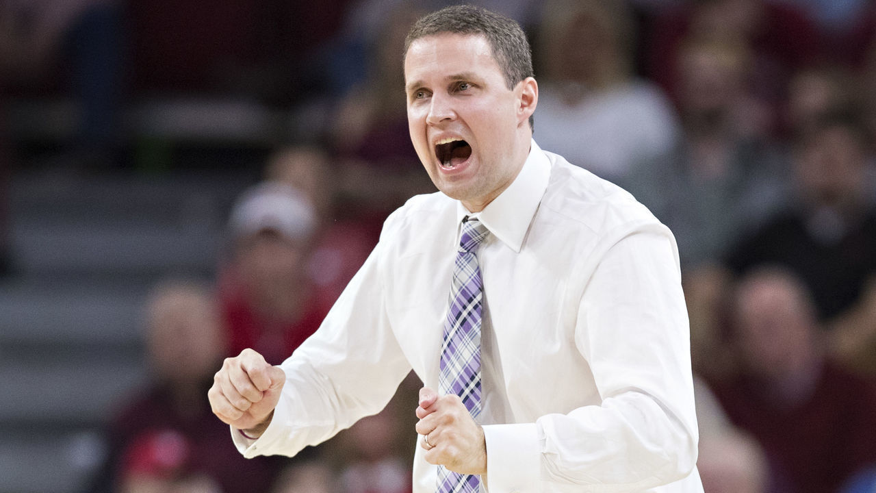 FAYETTEVILLE, AR - JANUARY 10: Head Coach Will Wade of the LSU Tigers directs his team during a game against the Arkansas Razorbacks at Bud Walton Arena on January 10, 2018 in Fayetteville, Arkansas. The Tigers defeated the Razorbacks 75-54.