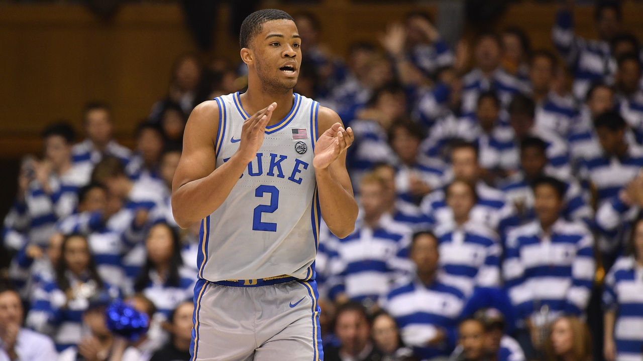 DURHAM, NORTH CAROLINA - NOVEMBER 08: Cassius Stanley #2 of the Duke Blue Devils against the Colorado State Rams during their game at Cameron Indoor Stadium on November 08, 2019 in Durham, North Carolina.