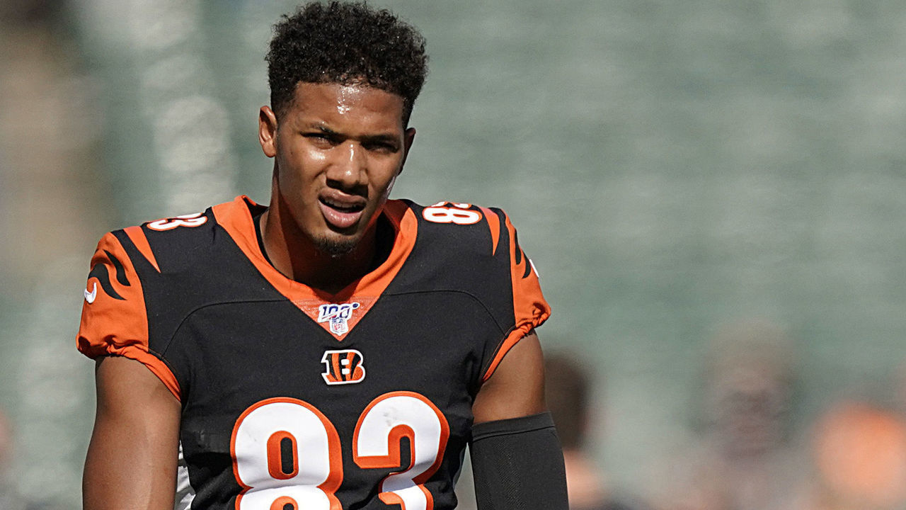 CINCINNATI, OHIO - OCTOBER 20: Tyler Boyd #83 of the Cincinnati Bengals stands on the field prior to the NFL football game against the Jacksonville Jaguars at Paul Brown Stadium on October 20, 2019 in Cincinnati, Ohio.