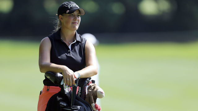 PORTLAND, OREGON - AUGUST 29: Jennifer Kupcho waits on the fifth hole during the first round of the LPGA Cambia Portland Classic at Columbia Edgewater Country Club on August 29, 2019 in Portland, Oregon.