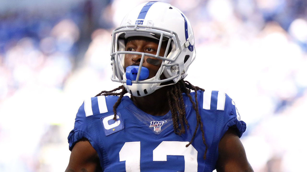 INDIANAPOLIS, INDIANA - OCTOBER 20: T.Y. Hilton #13 of the Indianapolis Colts on the field in the game against the Houston Texans at Lucas Oil Stadium on October 20, 2019 in Indianapolis, Indiana.