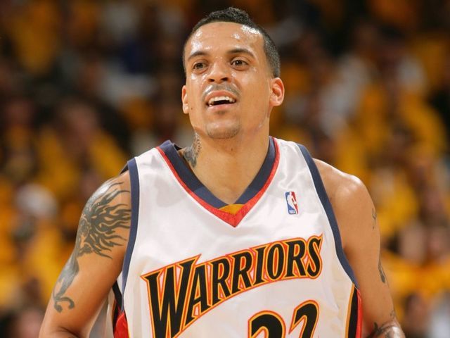 OAKLAND, CA - MAY 3: Matt Barnes #22 of the Golden State Warriors runs upcourt in Game Six of the Western Conference Quarterfinals against the Dallas Mavericks during the 2007 NBA Playoffs at Oracle Arena on May 3, 2007 in Oakland, California. The Warriors won 111-86 and won the series 4-2.. NOTE TO USER: User expressly acknowledges and agrees that, by downloading and/or using this Photograph, user is consenting to the terms and conditions of the Getty Images License Agreement. Mandatory Copyright Notice: Copyright 2007 NBAE