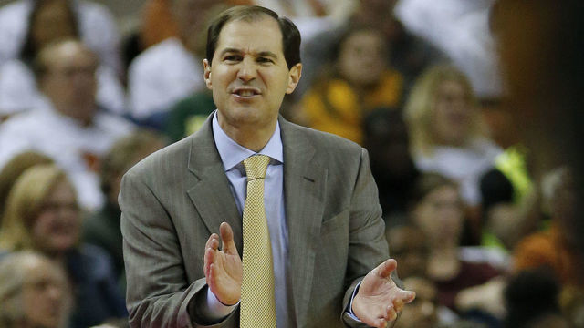 AUSTIN, TX - FEBRUARY 12: Head coach Scott Drew of the Baylor Bears reacts as his team plays the Texas Longhorns at the Frank Erwin Center on February 12, 2018 in Austin, Texas.