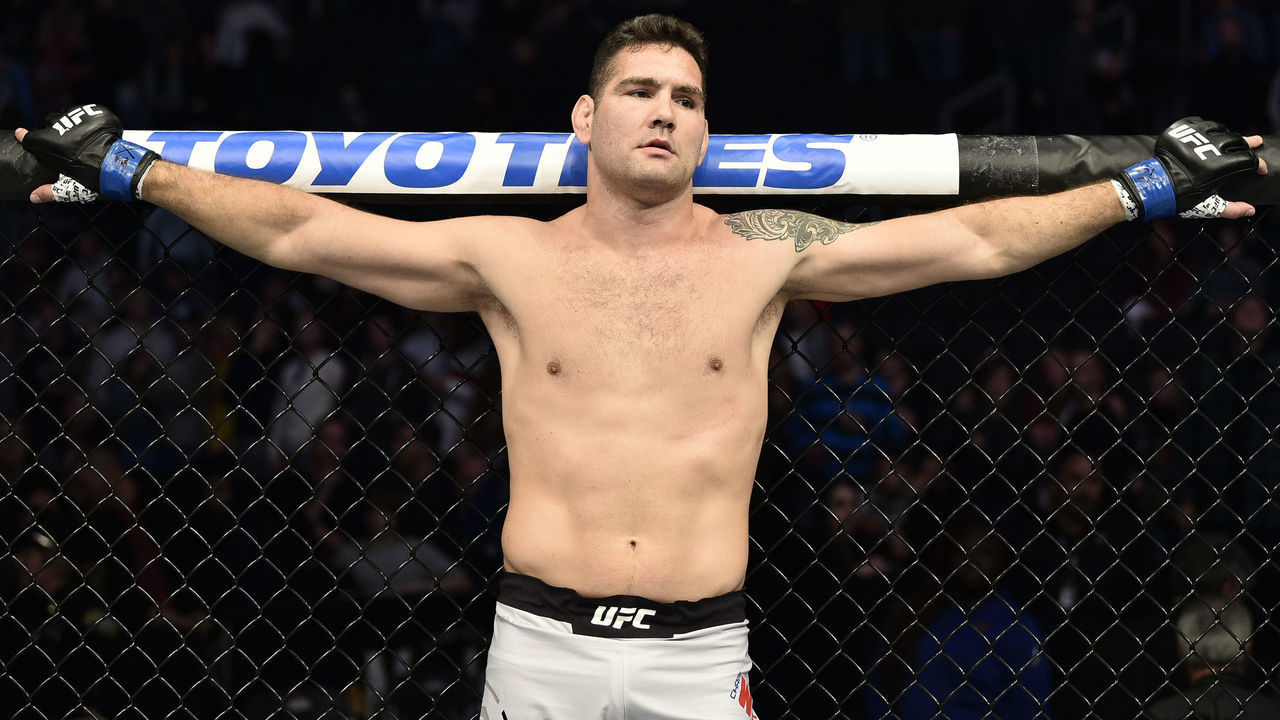 BOSTON, MASSACHUSETTS - OCTOBER 18: Chris Weidman reacts after his TKO loss to Dominick Reyes in their light heavyweight bout during the UFC Fight Night event at TD Garden on October 18, 2019 in Boston, Massachusetts.