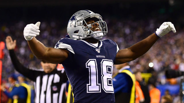 EAST RUTHERFORD, NEW JERSEY - NOVEMBER 04: Randall Cobb #18 of the Dallas Cowboys celebrates a touchdown that was overturned due to penalties in the first quarter of their game against the New York Giants at MetLife Stadium on November 04, 2019 in East Rutherford, New Jersey.