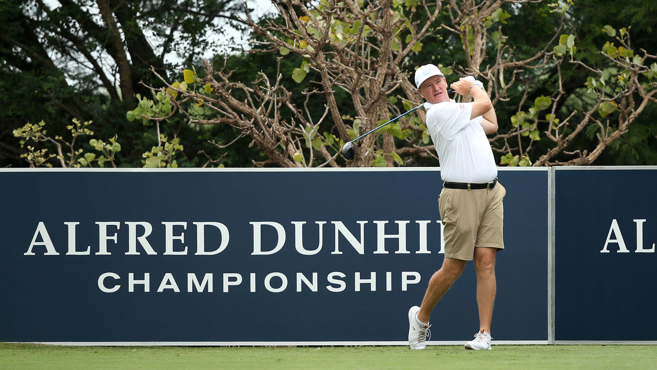 MALELANE, SOUTH AFRICA - NOVEMBER 26: Ernie Els of South Africa in action during a pro-am event ahead of the Alfred Dunhill Championship at Leopard Creek Country Golf Club on November 26, 2019 in Malelane, South Africa.