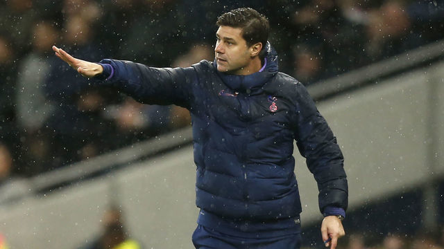 Tottenham Hotspur's Argentinian head coach Mauricio Pochettino gestures during the English Premier League football match between Tottenham Hotspur and Sheffield United at Tottenham Hotspur Stadium in London, on November 9, 2019.