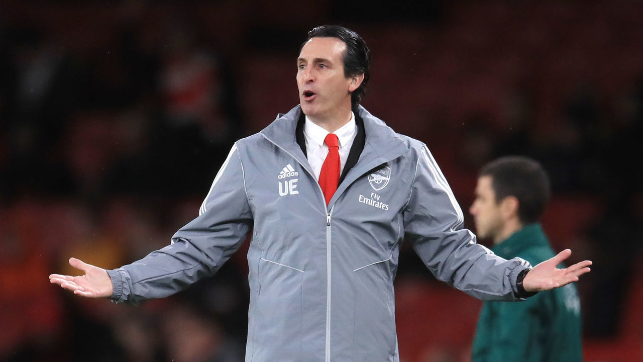 Arsenal manager Unai Emery during the UEFA Europa League Group F match at the Emirates Stadium, London.