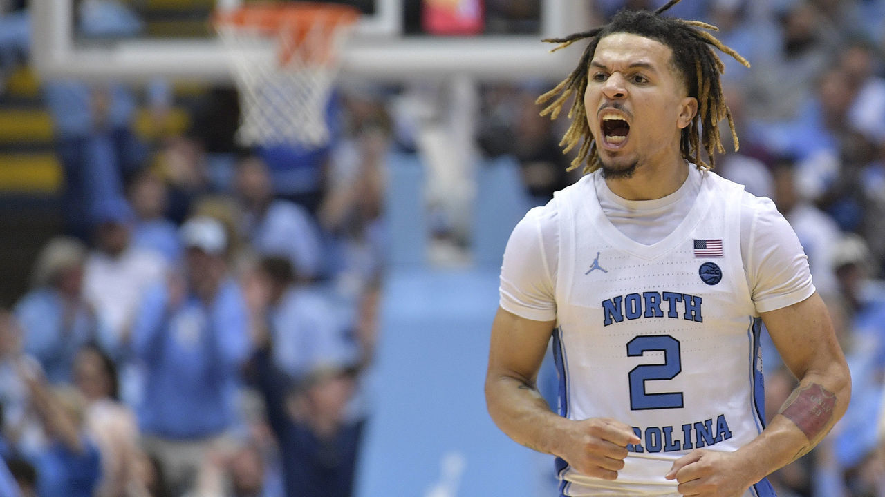 CHAPEL HILL, NORTH CAROLINA - NOVEMBER 06: Cole Anthony #2 of the North Carolina Tar Heels against the Notre Dame Fighting Irish during their game at the Dean Smith Center on November 06, 2019 in Chapel Hill, North Carolina. North Carolina won 76-65.