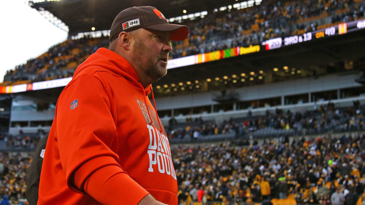 PITTSBURGH, PA - DECEMBER 01: Head coach Freddie Kitchens of the Cleveland Browns walks off the field after losing to the Pittsburgh Steelers 20-13 on December 1, 2019 at Heinz Field in Pittsburgh, Pennsylvania.