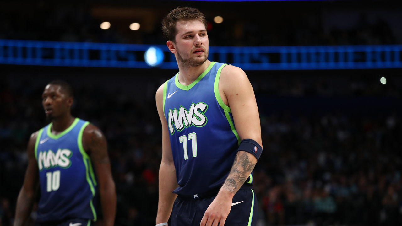 DALLAS, TEXAS - NOVEMBER 26: Luka Doncic #77 of the Dallas Mavericks at American Airlines Center on November 26, 2019 in Dallas, Texas.