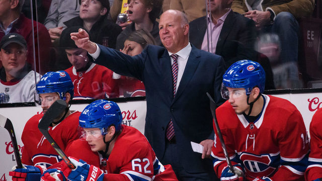 MONTREAL, QC - NOVEMBER 30: Montreal Canadiens Head Coach Claude Julien reacts during the third period of the NHL game between the Philadelphia Flyers and the Montreal Canadiens on November 30, 2019, at the Bell Centre in Montreal, QC