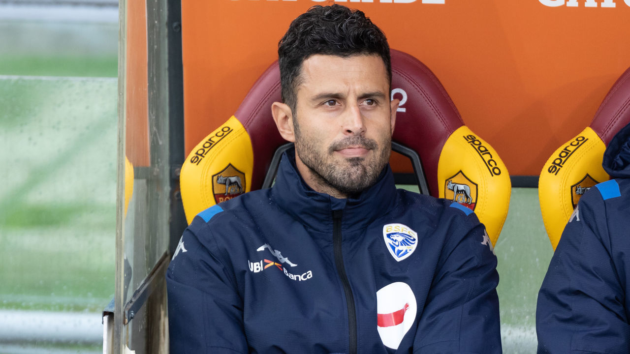 ROME, ITALY - 2019/11/24: Fabio Grosso of Brescia seen during the Italian Serie A football match between AS Roma and Brescia at the Olympic Stadium in Rome. (Final score; AS Roma 3:0 Brescia).