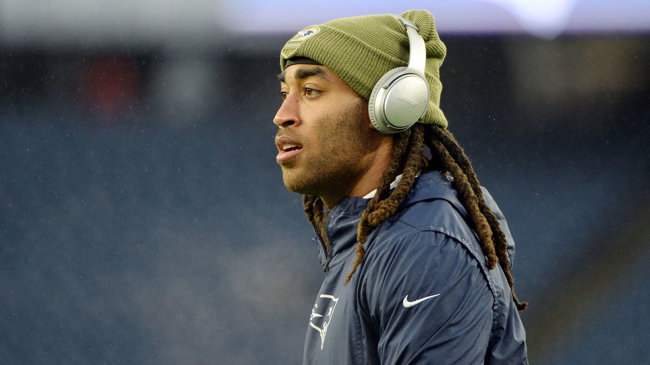 FOXBOROUGH, MASSACHUSETTS - NOVEMBER 24: Stephon Gilmore #24 of the New England Patriots looks on before the game against the Dallas Cowboys at Gillette Stadium on November 24, 2019 in Foxborough, Massachusetts.