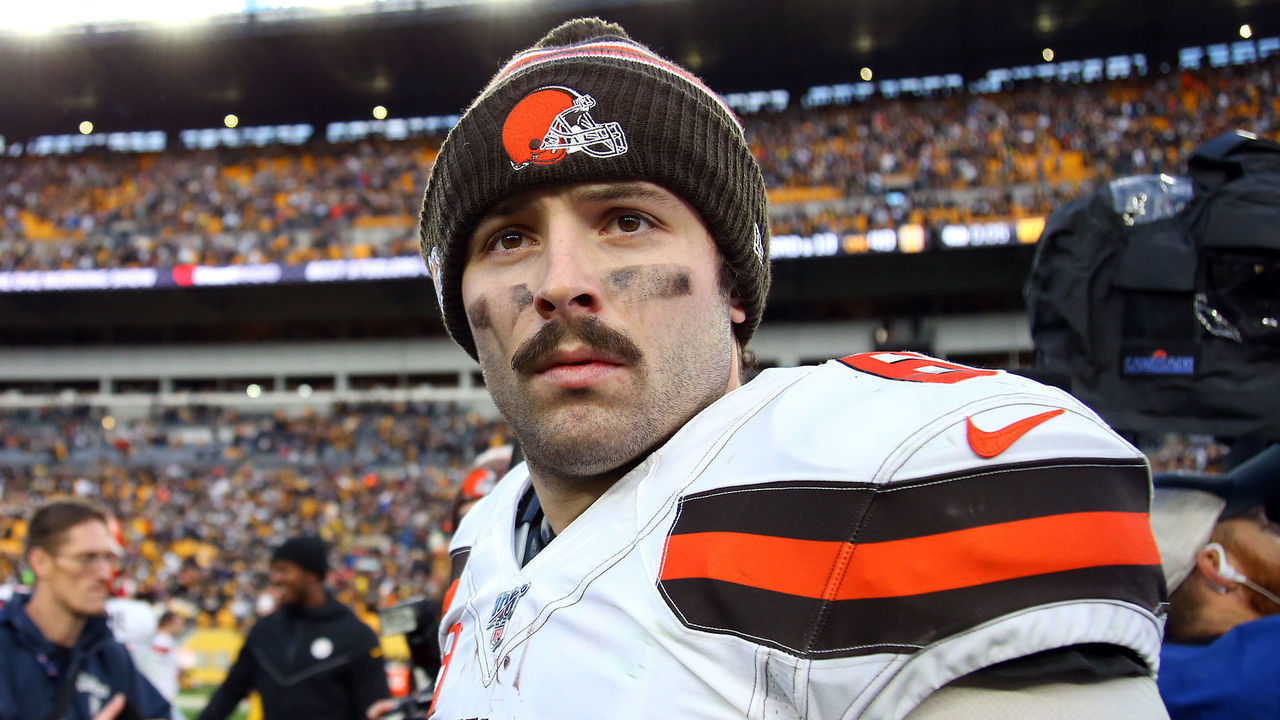 PITTSBURGH, PA - DECEMBER 01: Baker Mayfield #6 of the Cleveland Browns walks off the field after losing to the Pittsburgh Steelers 20-13 on December 1, 2019 at Heinz Field in Pittsburgh, Pennsylvania.