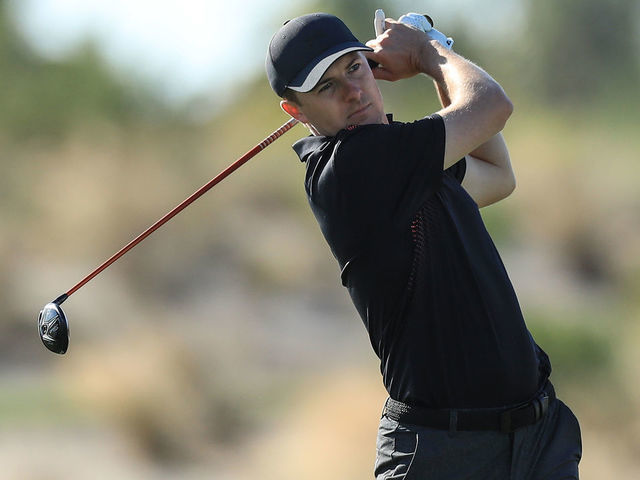 NASSAU, BAHAMAS - DECEMBER 03: Jordan Spieth of the United States plays a shot during the pro-am as a preview for the 2019 Hero World Challenge at Albany on December 03, 2019 in Nassau, Bahamas.