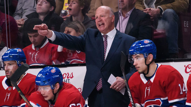 MONTREAL, QC - NOVEMBER 30: Montreal Canadiens Head Coach Claude Julien reacts during the third period of the NHL game between the Philadelphia Flyers and the Montreal Canadiens on November 30, 2019, at the Bell Centre in Montreal, QC