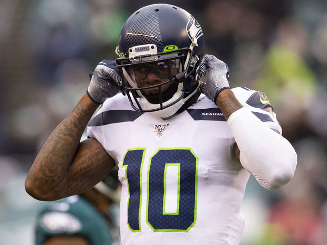 PHILADELPHIA, PA - NOVEMBER 24: Josh Gordon #10 of the Seattle Seahawks looks on against the Philadelphia Eagles at Lincoln Financial Field on November 24, 2019 in Philadelphia, Pennsylvania.