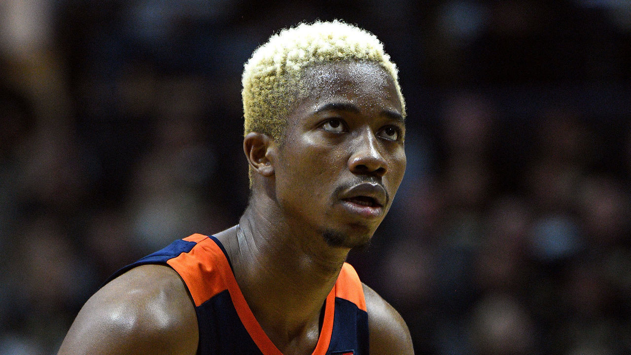 WEST LAFAYETTE, IN - DECEMBER 04: Virginia Cavaliers forward Mamadi Diakite (25) shoots a free throw during the college basketball game between the Virginia Cavaliers and the Purdue Boilermakers on December 4, 2019, at Mackey arena in West Lafayette, Indiana.