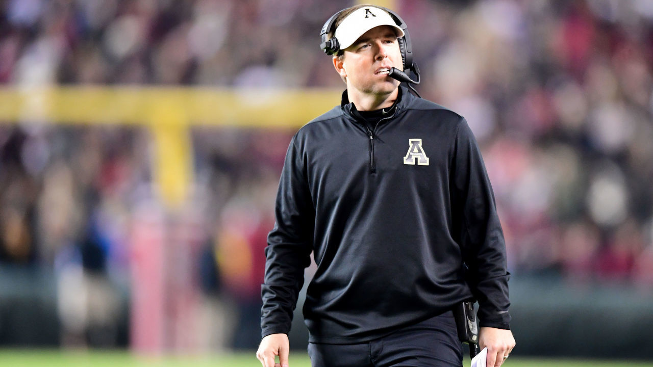 COLUMBIA, SOUTH CAROLINA - NOVEMBER 09: Head coach Eliah Drinkwitz of the Appalachian State Mountaineers in the first half during their game against the South Carolina Gamecocks at Williams-Brice Stadium on November 09, 2019 in Columbia, South Carolina.